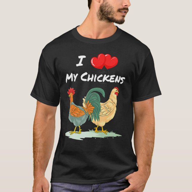 Camiseta Amo a mis pollos Cita de criadores de pollos (Anverso)