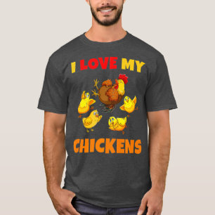 Camiseta Amo A Mis Pollos Cultivando Amor Novedad Vegan