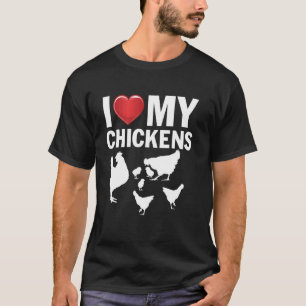Camiseta Amo a mis pollos - Pollo