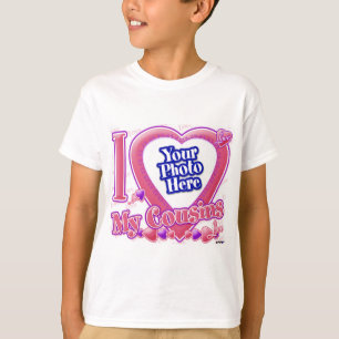 Camiseta Amo a mis primos rosados/púrpura - foto