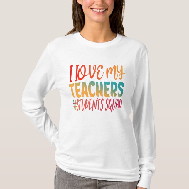 CAMISETA AMO A MIS PROFESORES. (Anverso)