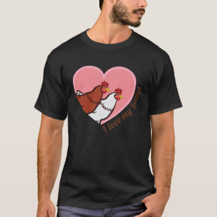 Camiseta Amo a mis señoras granjeras de pollos granja polli