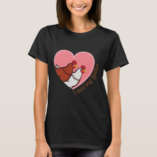 Camiseta Amo a mis señoras granjeras de pollos granja polli