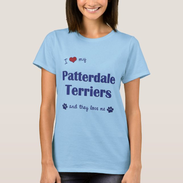 Camiseta Amo a mis terrieres de Patterdale (los perros (Anverso)