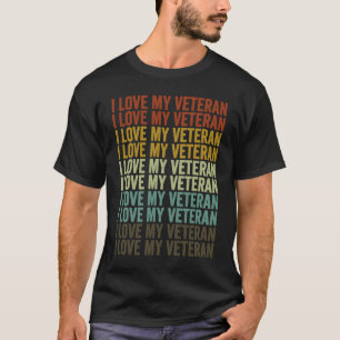 Camiseta Amo a mis veteranos veteranos días orgullosos mili