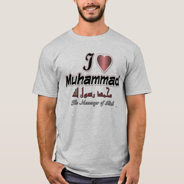 Camiseta Amo a Mohamed, el mensajero de Alá (Anverso)