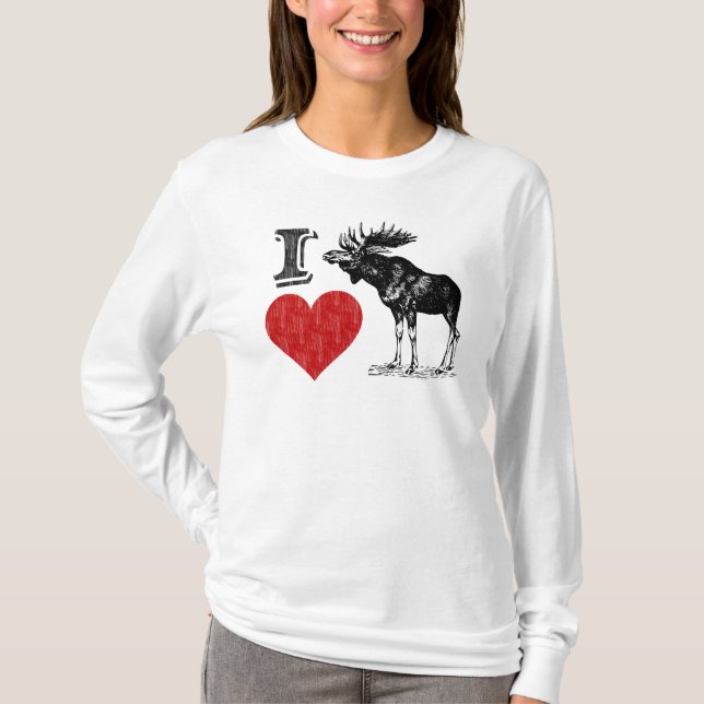 Camiseta Amo a Moose (Anverso)