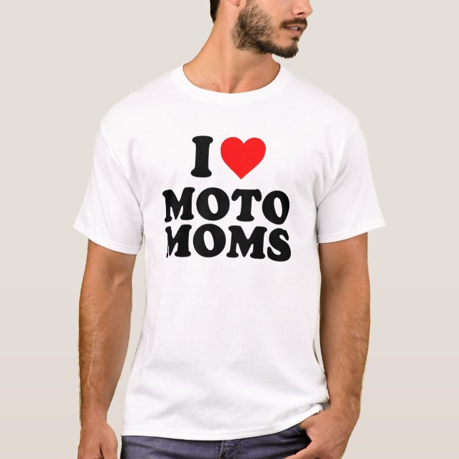 Camiseta amo a moto moms (Anverso)
