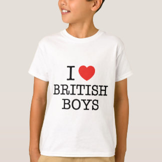 Camiseta Amo a muchachos británicos