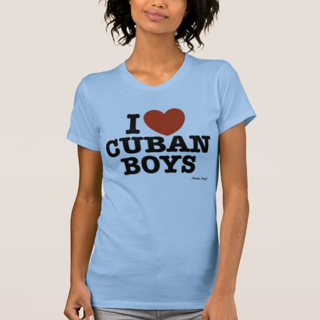 Camiseta Amo a muchachos cubanos (Anverso)
