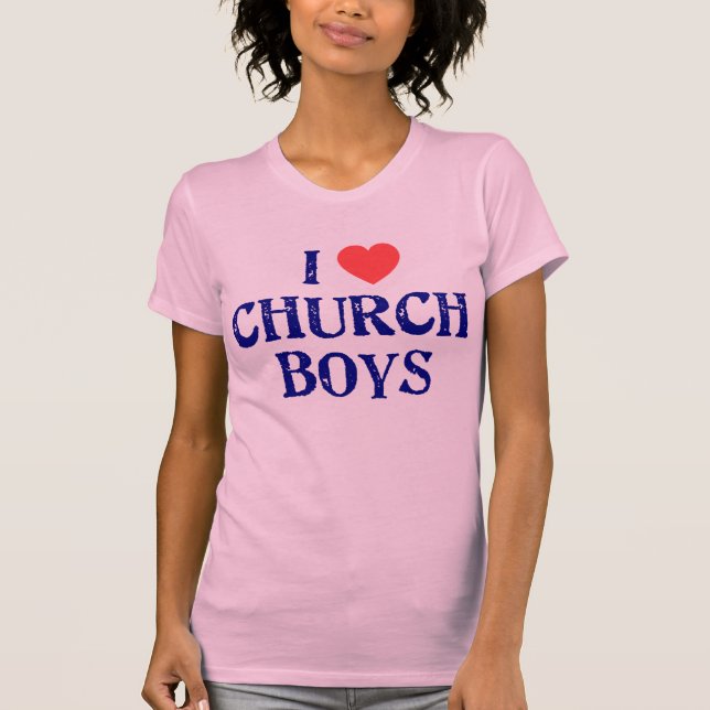 Camiseta Amo a muchachos de la iglesia (Anverso)