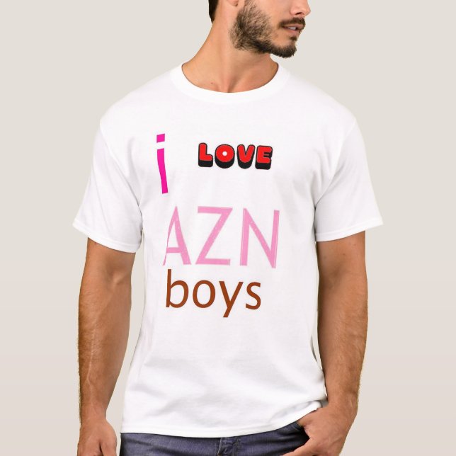 Camiseta Amo a muchachos del azn (Anverso)