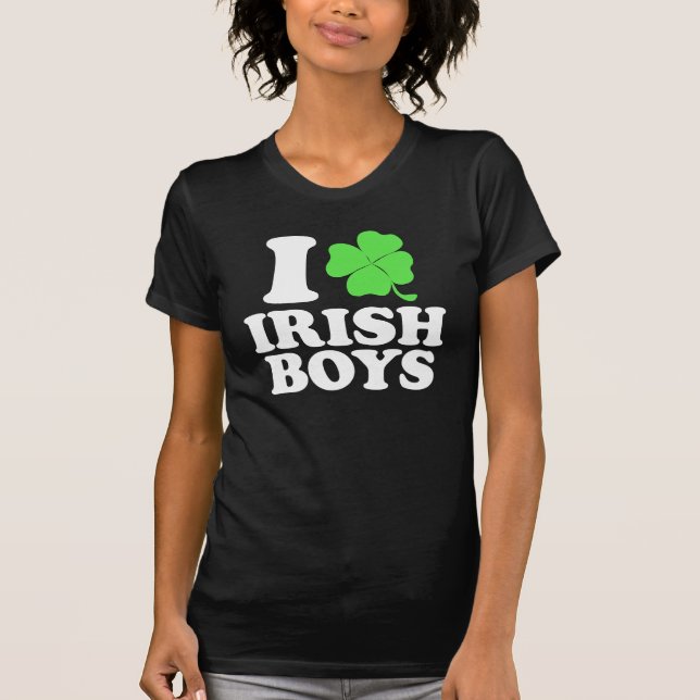Camiseta ¡Amo a muchachos irlandeses! (Anverso)