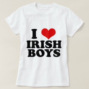 Camiseta amo a muchachos irlandeses