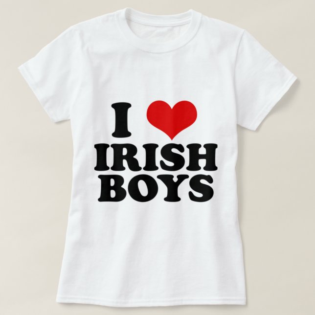 Camiseta amo a muchachos irlandeses (Diseño del anverso)