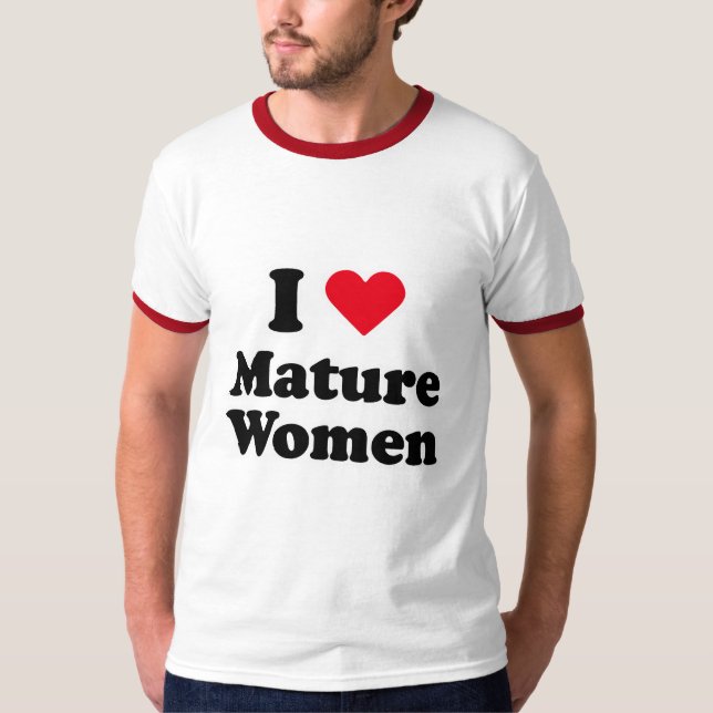 Camiseta Amo a mujeres maduras (Anverso)