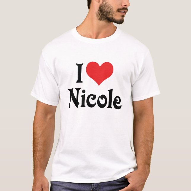 Camiseta Amo a Nicole (Anverso)
