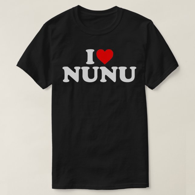 Camiseta Amo a Nunu (Diseño del anverso)