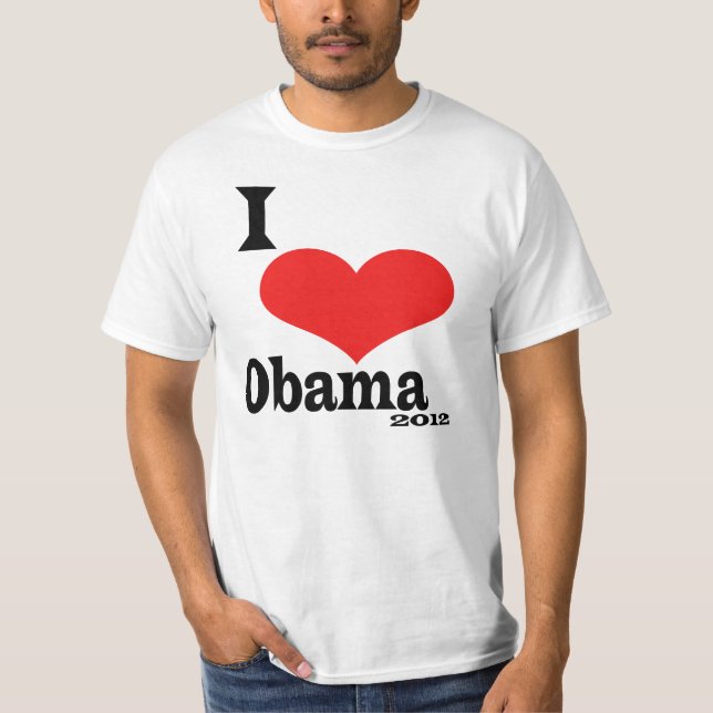 Camiseta Amo a Obama 2012 (Anverso)