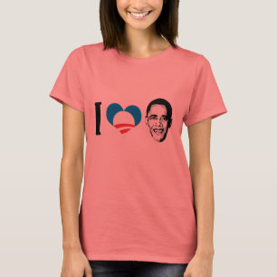 Camiseta Amo a Obama azul claro
