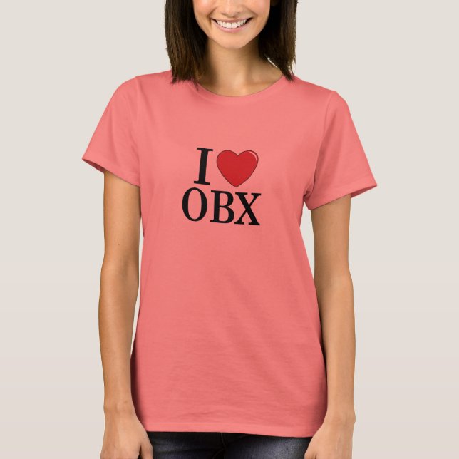 Camiseta Amo a OBX - Bancos Exteriores (Anverso)
