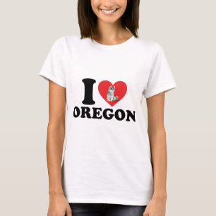 Camiseta Amo a Oregon y a mi Husky