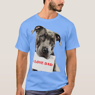 Camiseta Amo a papá Pitbull