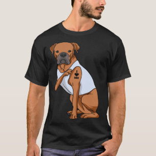 Camiseta Amo a papá Tattoo Boxer Día del Padre Perro