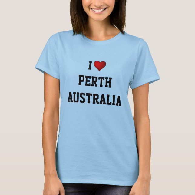 CAMISETA AMO A PERTH, AUSTRALIA (Anverso)