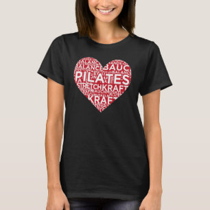 Camiseta Amo a Pilates Fitness Entrenamiento Deporte Sayi