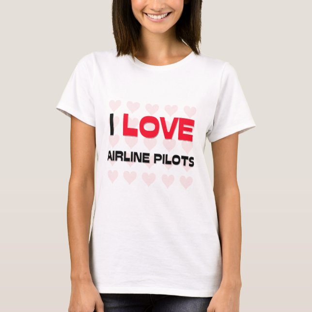 CAMISETA AMO A PILOTOS DE LA LÍNEA AÉREA (Anverso)