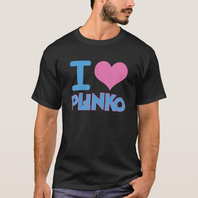 Camiseta Amo a Plinko Heart Funny diciendo (Anverso)