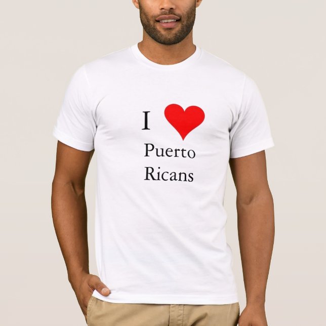 Camiseta Amo a puertorriqueños (Anverso)