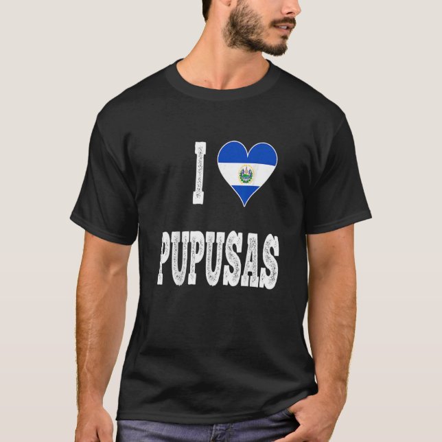 Camiseta Amo a Pupusa en El Salvador (Anverso)