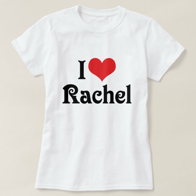 Camiseta Amo a Rachel (Diseño del anverso)
