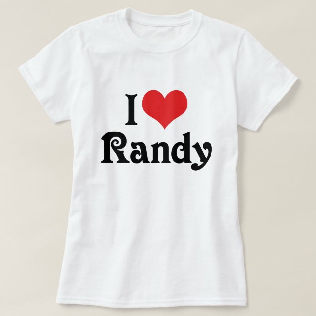 Camiseta Amo a Randy (Diseño del anverso)