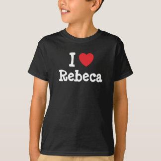 Camiseta Amo a Rebeca Heart T-Shirt
