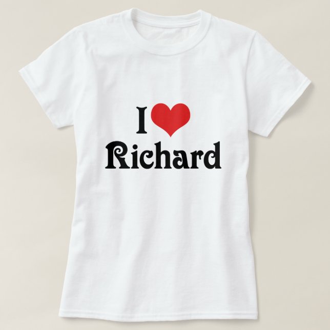 Camiseta Amo a Richard (Diseño del anverso)