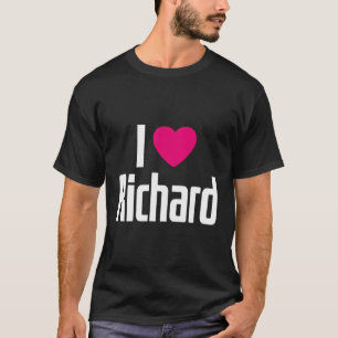 Camiseta Amo a Richard Pink Heart I Heart Richard