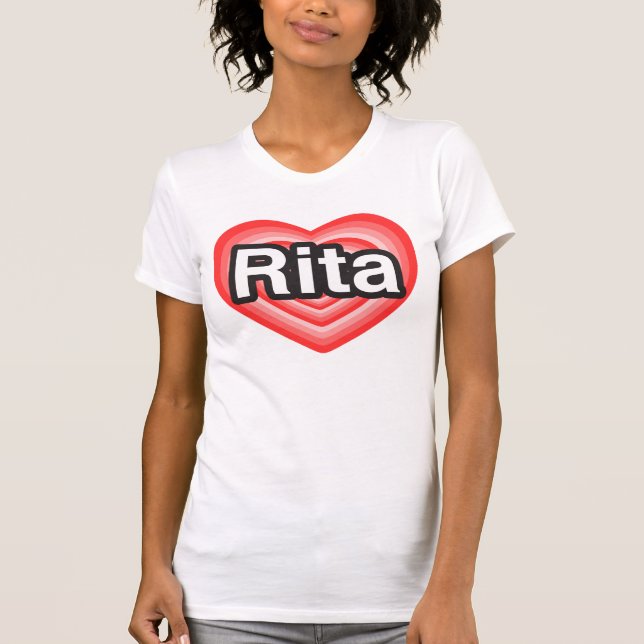 Camiseta Amo a Rita. Te amo, Rita. Corazón (Anverso)