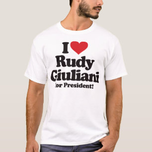 Camiseta Amo a Rudy Giuliani para el presidente