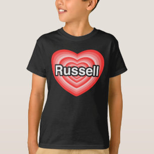 Camiseta Amo a Russell. Te amo Russell. Corazón