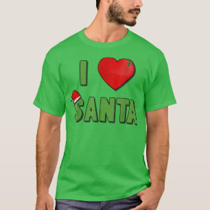 Camiseta Amo a Santa Navidades XMas Santa Clause