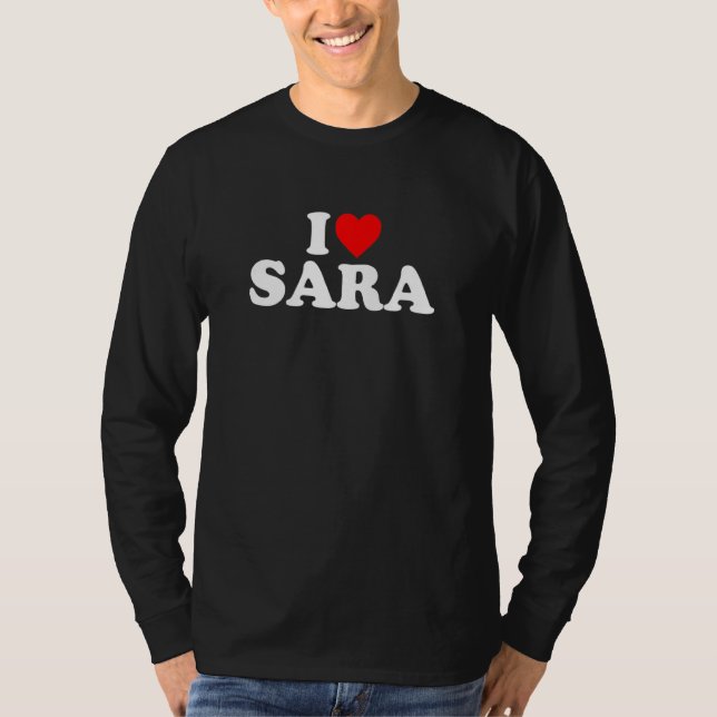 Camiseta Amo a Sara Heart (Anverso)