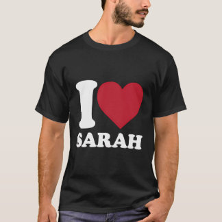 Camiseta Amo a Sarah - Corazón a Sarah