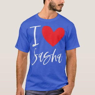 Camiseta Amo a Sasha Nombre Chica Personalizada Mujer BFF F