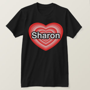 Camiseta Amo a Sharon. Te amo, Sharon. Corazón