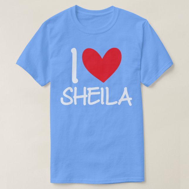 Camiseta Amo A Sheila Nombre Chica Personalizada Mujer Bff  (Diseño del anverso)
