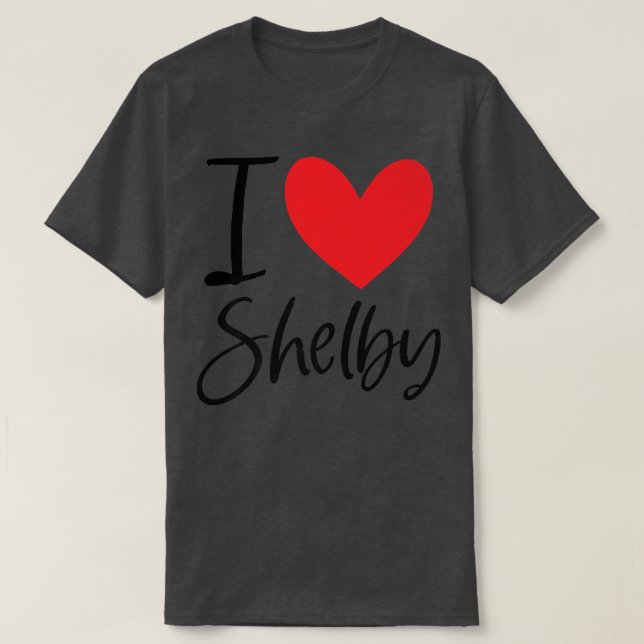 Camiseta Amo A Shelby Nombre Chica Personalizada Mujer Bff  (Diseño del anverso)