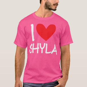 Camiseta Amo A Shyla Nombre Chica Personalizada Mujer Bff F